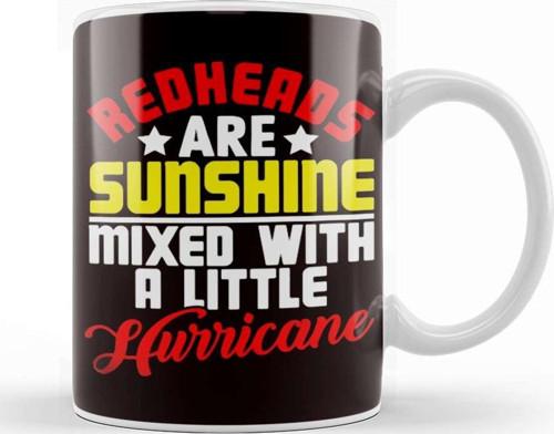 Redheads Sunshine Hurricane Ginger Red Orange Head Irish Kupa Bardak Porselen