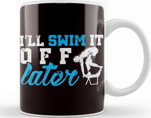 Swimmer Swim Swimming Pool Indoor Freestyle Water Sports Kupa Bardak Porselen
