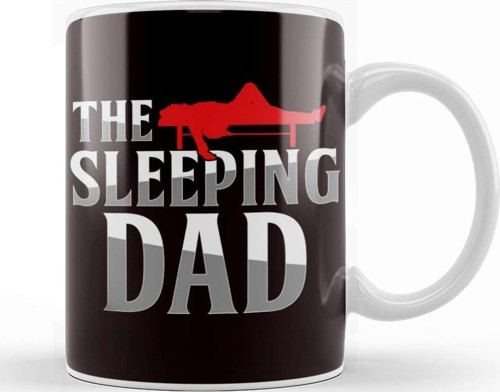 The Sleeping Dad Papa Father Daddy Poppa Stepdad Husband Kupa Bardak Porselen