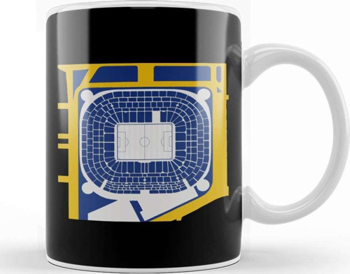 Santiago Bernabeu Football Stadium Overhead Real Madrid Kupa Bardak Porselen
