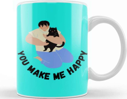 Cat Lover Gifts Ideas You Make Me Happy Cat Lover Gifts Kupa Bardak Porselen