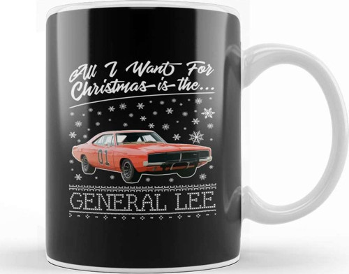 All I Want For Christmas Is The General Lee Dukes Of Hazzard Kupa Bardak Porselen