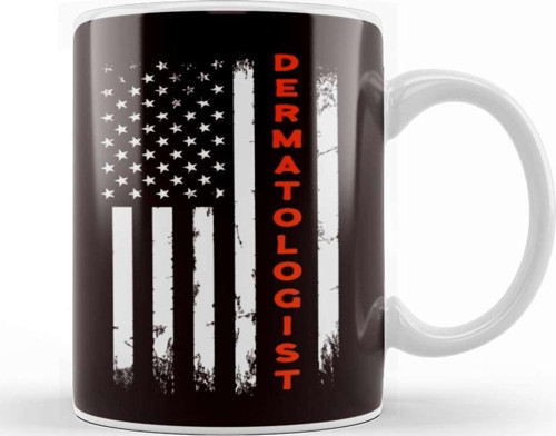Dermatologist Usa American Flag Dermatology Skin Doctor Kupa Bardak Porselen