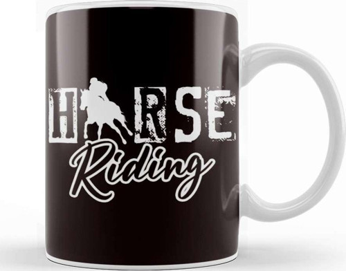 Horse Riding Equestrian Sport Dressage Horseshoe Gallop Kupa Bardak Porselen