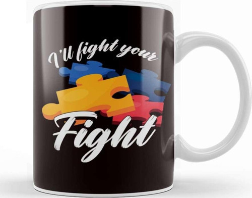 Autism Awareness Health Autistic Puzzle Ribbon Special Needs Kupa Bardak Porselen