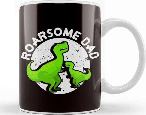 Roarsome Dad Daddy Dino T-Rex Father Papa Poppa Husband Kupa Bardak Porselen