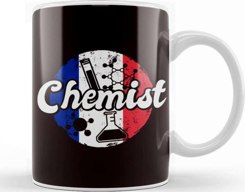Chemist France Flag Laboratory Chemistry Pharmacist Lab Tech Kupa Bardak Porselen