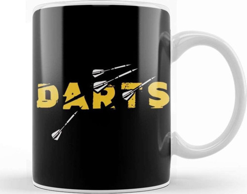 Darts Player Bullseye Dartist Dart Throwing Arrow Pub Sports Kupa Bardak Porselen