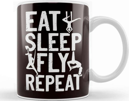 Eat Sleep Fly Aerial Silk Acrobatics Dancer Circus Aerialist Kupa Bardak Porselen
