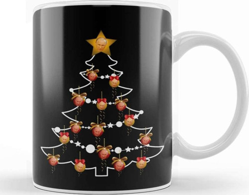 Vladimir Putin Russian President Christmas Tree Baubles Kupa Bardak Porselen