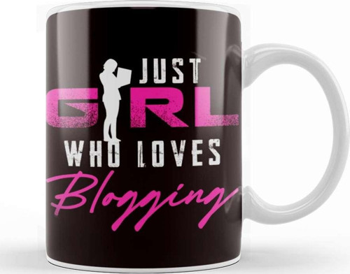 Girl Who Loves Blogging Blogger Author Writer Travel Vlogger Kupa Bardak Porselen