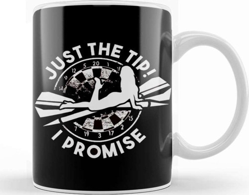 Just The Tip Darts Player Dartboard Dart Team Throwing Arrow Kupa Bardak Porselen