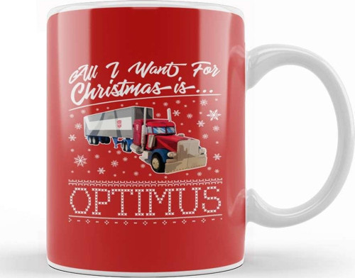 All I Want For Christmas Is Optimus Prime Transformers Kupa Bardak Porselen