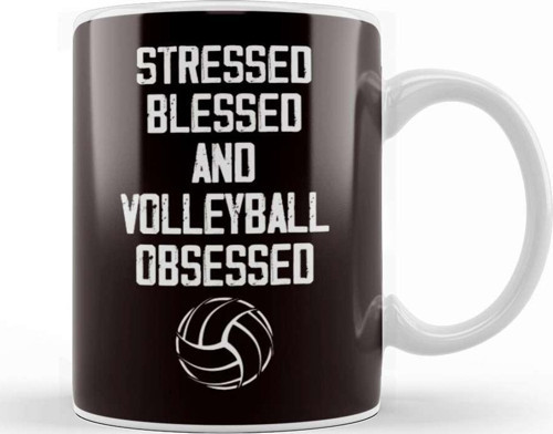 Volleyball Obsessed Ball Sports Beach Volleyball Player Game Kupa Bardak Porselen