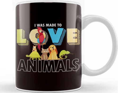 Was Made Love Animals Pet Dog Cat Animal Care Rescue Welfare Kupa Bardak Porselen
