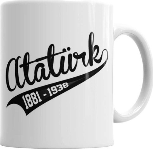 Mustafa Kemal Atatürk Mustafa Kemal Atatürk El Yazılı Kupa Bardak Porselen