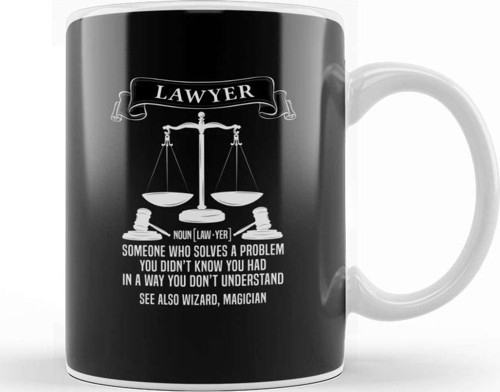 Lawyer Definition Judgement Judge Attorney Gift İdea Present Kupa Bardak Porselen