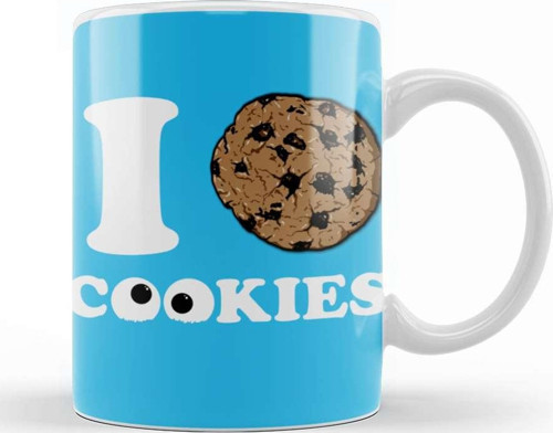 Cookie Monster Kurabiyeleri Severim Kurabiye Canavarı Kupa Bardak Porselen