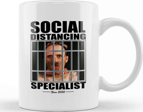Dr Hannibal Lecter Social Distancing Specialist Tasse Kupa Bardak Porselen