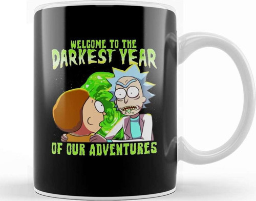 Rick And Morty Welcome To The Darkest Year Of Our Adventures Kupa Bardak Porselen