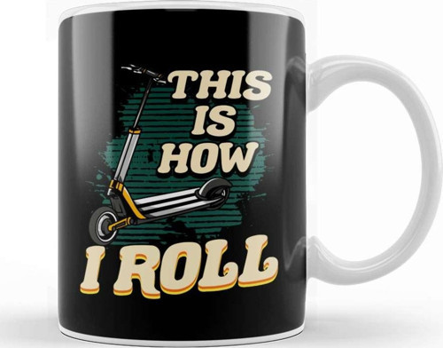 Cute & Funny This Is How I Roll Rolling Pin Baker Pun Kupa Bardak Porselen