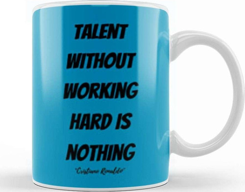 Cristiano Ronaldo Quotes Art Gift Vintage Retro Style Kupa Bardak Porselen