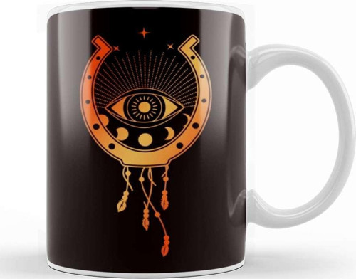Horseshoe Third Eye Dream Catcher Lucky Fantasy Magic Kupa Bardak Porselen