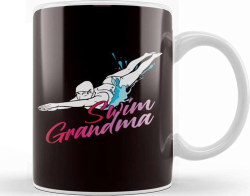 Swim Grandma Swimmer Grandmother Swimming Pool Indoor Kupa Bardak Porselen