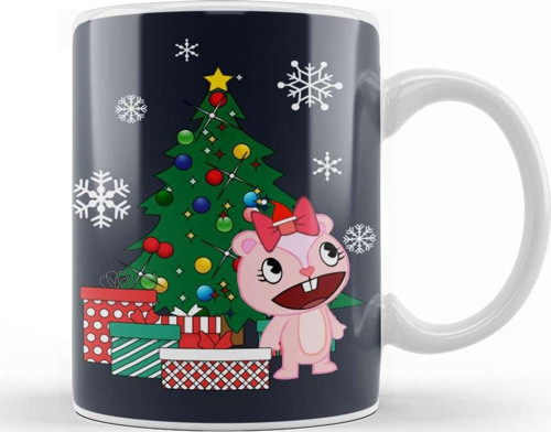 Giggles Around The Christmas Tree Happy Tree Friends Kupa Bardak Porselen