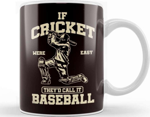 Funny If Cricket Were Easy Baseball Cricketer Sports Kupa Bardak Porselen