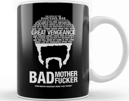 Pulp Fiction Great Vengeance Quote Movie Silhouette Kupa Bardak Porselen
