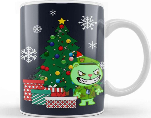 Flipqy Around The Christmas Tree Happy Tree Friends Kupa Bardak Porselen