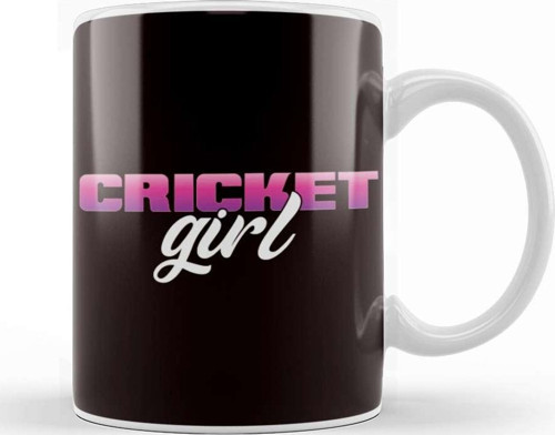 Cricket Girl Cricketer Bowler Pitch Ball Bat Game-1 Kupa Bardak Porselen