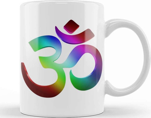 Ohm Spiritual Om Yoga Meditation Gift Aum Symbol 01 Kupa Bardak Porselen