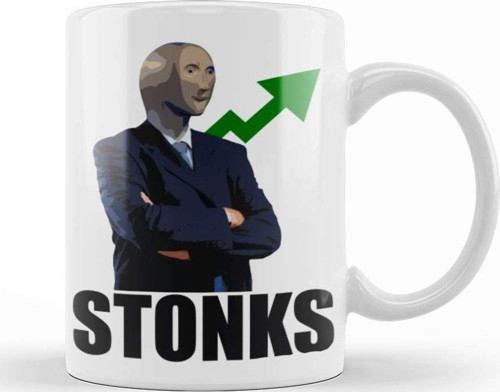 Stonks 01 Kupa Bardak Porselen