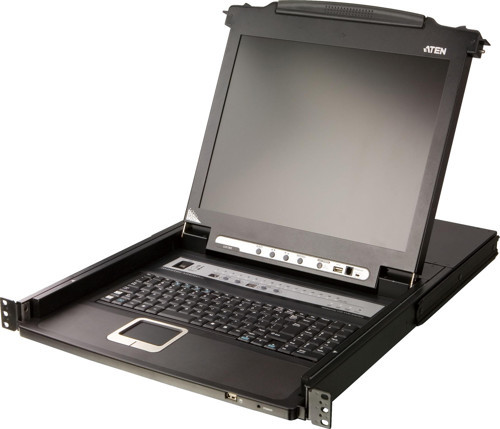 17.3" LCD 16-Port PS/2-USB VGA Single Rail LCD KVM Switch (Turkish keyboard)