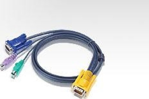PS/2 KVM (Keyboard/Video Monitor/Mouse) Switch İçin Kablo, 3 metre, 1 x SPHD-15 Erkek <-> 1 x
