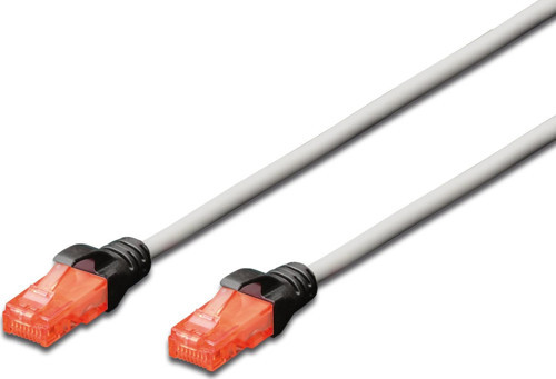 CAT6 U/UTP Cross Patch Kablosu, AWG 26, 5 metre, gri renk, koruma kılıfı siyah renk, LSZH