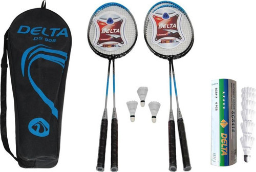 4 Adet Badminton Raketi + Çantası + 9 Adet Dengeli Hız Yeni Başlayanlar İçin Badminton Topu