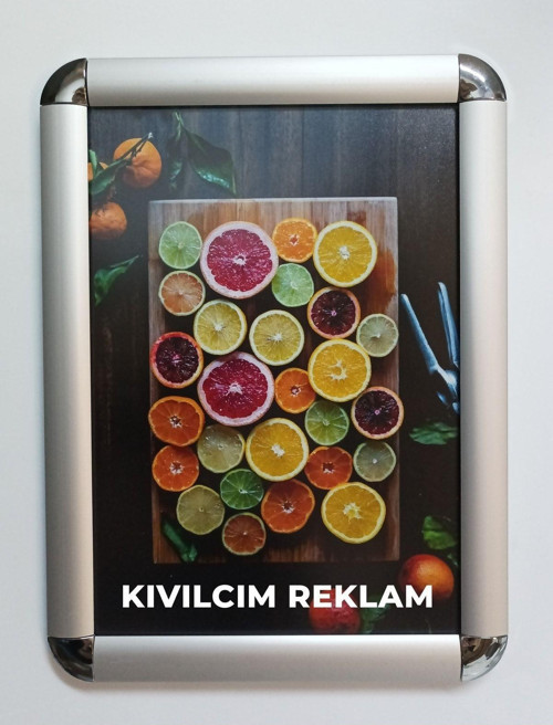 5'li A4 Alüminyum Rondo Çerçeve - (Kenarları Plastik Değil Alüminyumdur!)