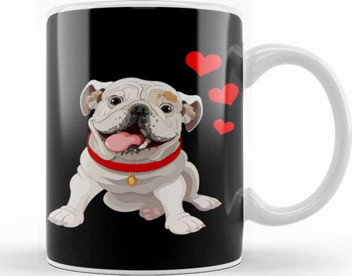Bulldog Kupa Bardak Porselen