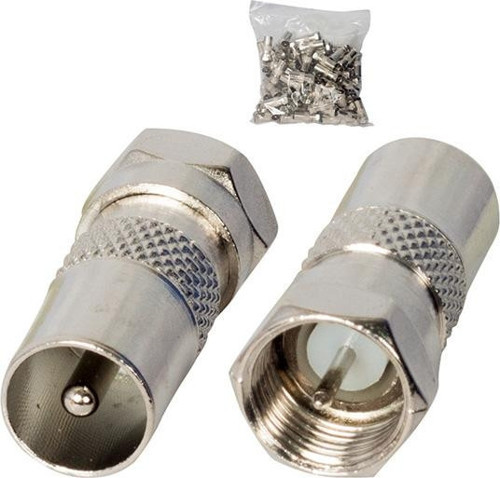 F KONNEKTÖR ERKEK 60 OHM ERKEK ÇEVİRİCİ METAL KONNEKTÖR
