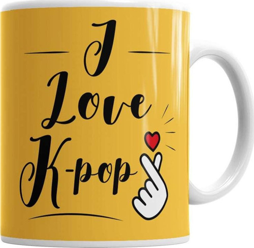 I Love Kpop Kupa Bardak Porselen