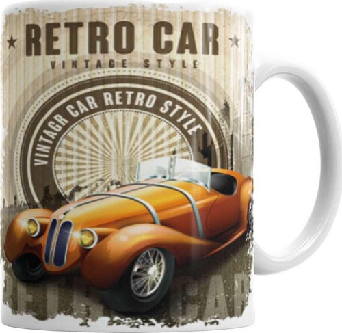 Retro Carro Kupa Bardak Porselen