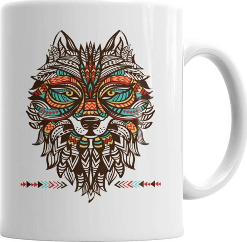 Lobo Tribal Kupa Bardak Porselen