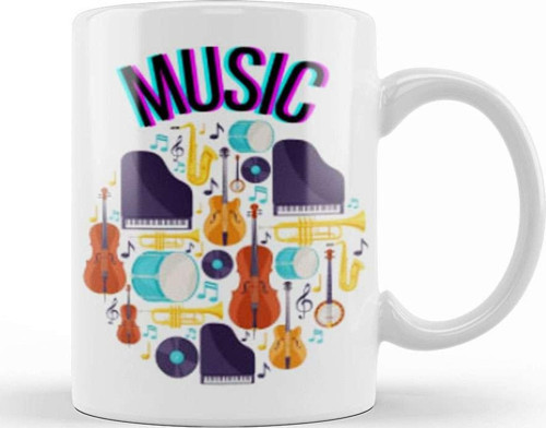 Music Kupa Bardak Porselen