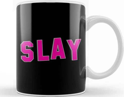 Slay Slogan Kupa Bardak Porselen