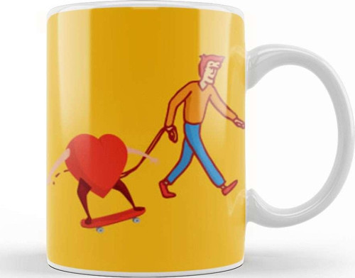 Funny Heart Kupa Bardak Porselen