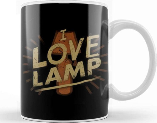 I Love Lamp Kupa Bardak Porselen