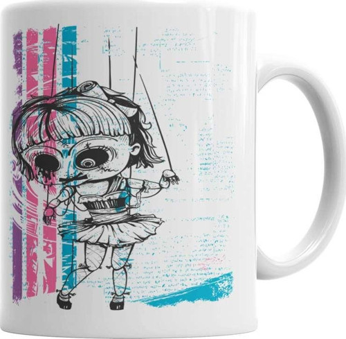 Menina Monster Kupa Bardak Porselen